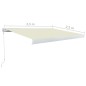 vidaXL Manuelle Kassetten-Markise 350x250 cm Creme vidaXL Manuelle Kassetten-Markise 350x250 cm Creme