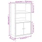 vidaXL Highboard Sonoma-Eiche 62x32x103,5 cm Holzwerkstoff vidaXL Highboard Sonoma-Eiche 62x32x103,5 cm Holzwerkstoff