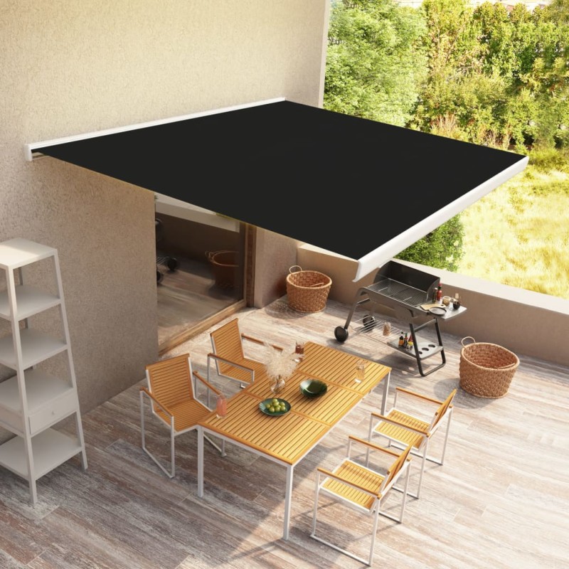 vidaXL Kassettenmarkise mit Motor 400x300 cm Anthrazit vidaXL Kassettenmarkise mit Motor 400x300 cm Anthrazit