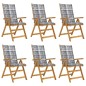 vidaXL Klappbare Gartenstühle 6 Stk. mit Auflagen Massivholz Akazie vidaXL Klappbare Gartenstühle 6 Stk. mit Auflagen Massivholz Akazie