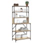 vidaXL Bäckerregal 6 Fächer Sonoma-Eiche 90x40x180 cm Holzwerkstoff