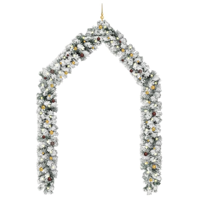 vidaXL Weihnachtsgirlande mit LEDs & Kugeln Grün 10 m PVC vidaXL Weihnachtsgirlande mit LEDs & Kugeln Grün 10 m PVC