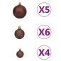 vidaXL Weihnachtsgirlande mit LEDs & Kugeln Grün 10 m PVC vidaXL Weihnachtsgirlande mit LEDs & Kugeln Grün 10 m PVC