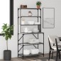 vidaXL Bäckerregal 6 Fächer Grau Sonoma 90x40x180 cm Holzwerkstoff vidaXL Bäckerregal 6 Fächer Grau Sonoma 90x40x180 cm Holzwerkstoff