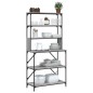 vidaXL Bäckerregal 6 Fächer Grau Sonoma 90x40x180 cm Holzwerkstoff vidaXL Bäckerregal 6 Fächer Grau Sonoma 90x40x180 cm Holzwerkstoff