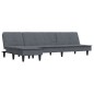 vidaXL Schlafsofa in L-Form Dunkelgrau 255x140x70 cm Samt vidaXL Schlafsofa in L-Form Dunkelgrau 255x140x70 cm Samt