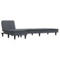 vidaXL Schlafsofa in L-Form Dunkelgrau 255x140x70 cm Samt vidaXL Schlafsofa in L-Form Dunkelgrau 255x140x70 cm Samt