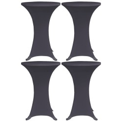 vidaXL Stretch-Tischhussen 4 Stk. 60 cm Anthrazit