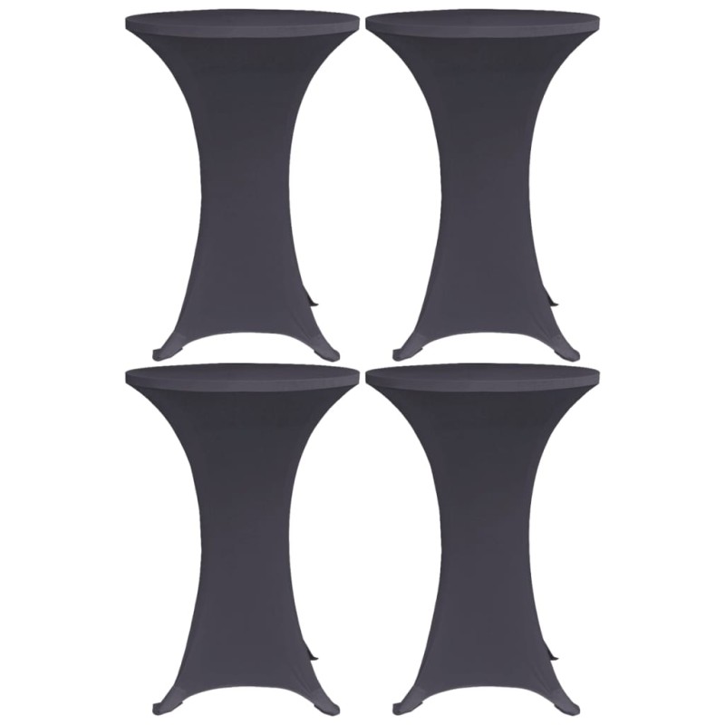 vidaXL Stretch-Tischhussen 4 Stk. 60 cm Anthrazit vidaXL Stretch-Tischhussen 4 Stk. 60 cm Anthrazit