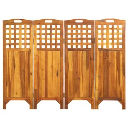 vidaXL 4-teiliger Raumteiler 161x2x120 cm Akazie Massivholz