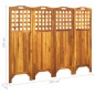 vidaXL 4-teiliger Raumteiler 161x2x120 cm Akazie Massivholz vidaXL 4-teiliger Raumteiler 161x2x120 cm Akazie Massivholz