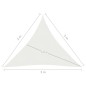vidaXL Sonnensegel 160 g/m² Weiß 3x3x3 m HDPE vidaXL Sonnensegel 160 g/m² Weiß 3x3x3 m HDPE