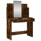 vidaXL Schminktisch mit Spiegel Räuchereiche 96x39x142 cm vidaXL Schminktisch mit Spiegel Räuchereiche 96x39x142 cm