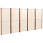 vidaXL 5-tlg. Raumteiler Cremeweiß 350x180 cm vidaXL 5-tlg. Raumteiler Cremeweiß 350x180 cm