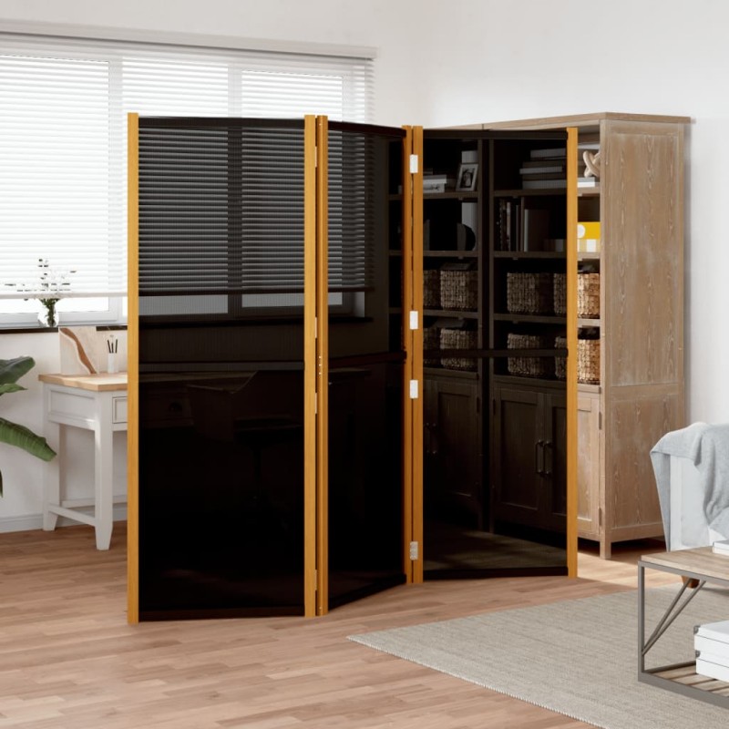 vidaXL 3-tlg. Raumteiler Schwarz 210x180 cm vidaXL 3-tlg. Raumteiler Schwarz 210x180 cm