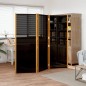 vidaXL 3-tlg. Raumteiler Schwarz 210x180 cm vidaXL 3-tlg. Raumteiler Schwarz 210x180 cm