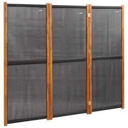 vidaXL 3-tlg. Raumteiler Schwarz 210x180 cm
