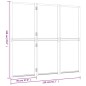vidaXL 3-tlg. Raumteiler Schwarz 210x180 cm vidaXL 3-tlg. Raumteiler Schwarz 210x180 cm