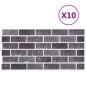 vidaXL 3D-Wandpaneele 10 Stk. Schwarz und Grau Backstein-Optik EPS vidaXL 3D-Wandpaneele 10 Stk. Schwarz und Grau Backstein-Optik EPS