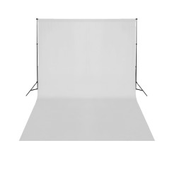 vidaXL Teleskopischer Hintergrund-System + Weißer Hintergrund 3 x 5 m