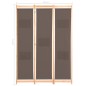 vidaXL 3-teiliger Raumteiler Braun 120 x 170 x 4 cm Stoff vidaXL 3-teiliger Raumteiler Braun 120 x 170 x 4 cm Stoff