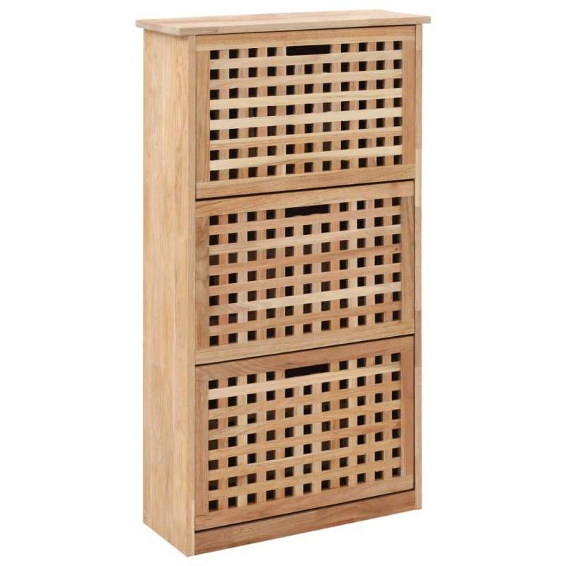vidaXL Schuhschrank 55 x 20 x 104 cm Walnuss Massivholz vidaXL Schuhschrank 55 x 20 x 104 cm Walnuss Massivholz