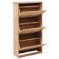 vidaXL Schuhschrank 55 x 20 x 104 cm Walnuss Massivholz vidaXL Schuhschrank 55 x 20 x 104 cm Walnuss Massivholz