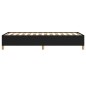 Bettgestell Schwarz 90x200 cm Stoff
