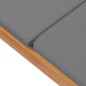 vidaXL Sonnenliege mit Auflage Massivholz Teak Dunkelgrau vidaXL Sonnenliege mit Auflage Massivholz Teak Dunkelgrau