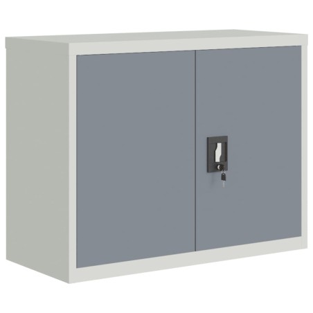 vidaXL Aktenschrank Hellgrau und Dunkelgrau 90x40x70 cm Stahl