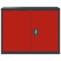 vidaXL Aktenschrank Anthrazit und Rot 90x40x70 cm Stahl vidaXL Aktenschrank Anthrazit und Rot 90x40x70 cm Stahl