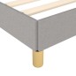 vidaXL Bettgestell ohne Matratze Hellgrau 100x200 cm Stoff vidaXL Bettgestell ohne Matratze Hellgrau 100x200 cm Stoff