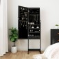 vidaXL Schmuckschrank mit Spiegel &LED-Beleuchtung Freistehend Schwarz vidaXL Schmuckschrank mit Spiegel &LED-Beleuchtung Freistehend Schwarz