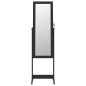 vidaXL Schmuckschrank mit Spiegel &LED-Beleuchtung Freistehend Schwarz vidaXL Schmuckschrank mit Spiegel &LED-Beleuchtung Freistehend Schwarz