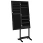 vidaXL Schmuckschrank mit Spiegel &LED-Beleuchtung Freistehend Schwarz vidaXL Schmuckschrank mit Spiegel &LED-Beleuchtung Freistehend Schwarz