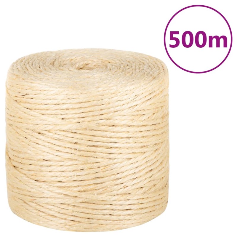 vidaXL Seil 100% Sisal 4 mm 500 m vidaXL Seil 100% Sisal 4 mm 500 m