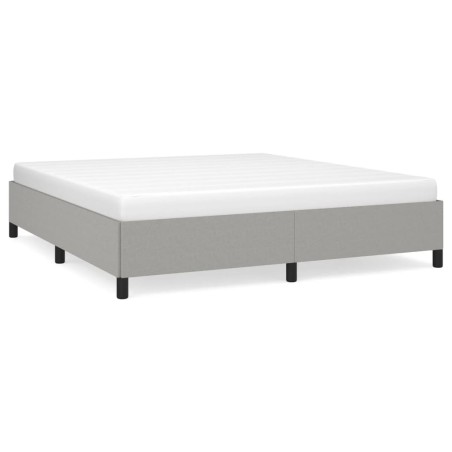 vidaXL Bettgestell Hellgrau 160x200 cm Stoff