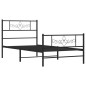 vidaXL Bettgestell mit Kopf- und Fußteil Metall Schwarz 107x203 cm vidaXL Bettgestell mit Kopf- und Fußteil Metall Schwarz 107x203 cm