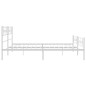 vidaXL Bettgestell mit Kopf- und Fußteil Metall Weiß 180x200 cm vidaXL Bettgestell mit Kopf- und Fußteil Metall Weiß 180x200 cm