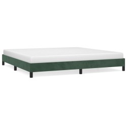 vidaXL Bettgestell Dunkelgrün 200x200 cm Samt