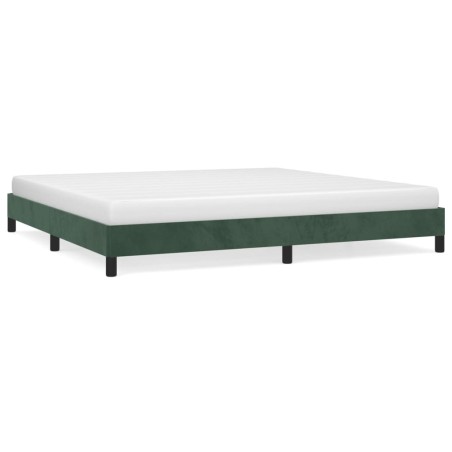 vidaXL Bettgestell Dunkelgrün 200x200 cm Samt