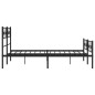 vidaXL Bettgestell mit Kopf- und Fußteil Metall Schwarz 160x200 cm vidaXL Bettgestell mit Kopf- und Fußteil Metall Schwarz 160x200 cm