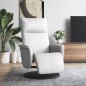 vidaXL Relaxsessel mit Fußteil Weiß Kunstleder vidaXL Relaxsessel mit Fußteil Weiß Kunstleder