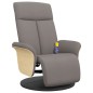 vidaXL Massagesessel mit Fußteil Taupe Stoff