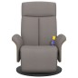 vidaXL Massagesessel mit Fußteil Taupe Stoff