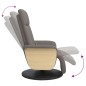 vidaXL Massagesessel mit Fußteil Taupe Stoff
