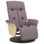 vidaXL Massagesessel mit Fußteil Taupe Stoff