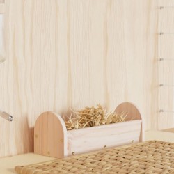 vidaXL Heuraufe für Kaninchen 28x10x10 cm Massivholz Tanne