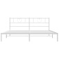vidaXL Bettgestell mit Kopfteil Metall Weiß 193x203 cm vidaXL Bettgestell mit Kopfteil Metall Weiß 193x203 cm
