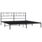 vidaXL Bettgestell mit Kopfteil Metall Schwarz 183x213 cm vidaXL Bettgestell mit Kopfteil Metall Schwarz 183x213 cm